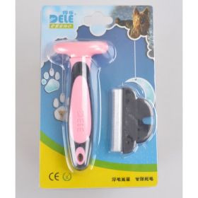 Pet  Hair Removal Comb (Option: Pink-S)