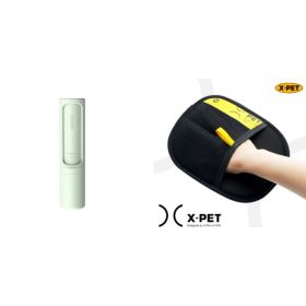 2-1 Reusable Pet Hair Remover Brush Lint Roller Portable Effective Self Cleaning Tool for Cat Dog Fur Hair Dust Removal Brush (Option: Set3)